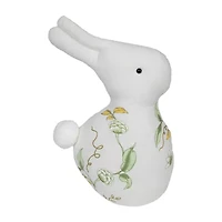 Northlight 14" Plush Soft Floral Rabbit Spring Easter Figurine