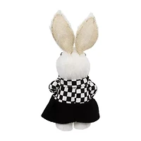 Northlight 10" Girl Rabbit In Checkered Dress Easter Figurine