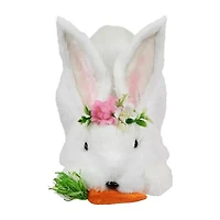 Northlight 9" White Rabbit With Carrot Easter Figurine