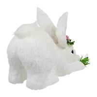 Northlight 9" White Rabbit With Carrot Easter Figurine