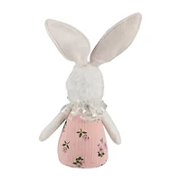 Northlight 11" Pink Spring Floral Bunny Easter Figurine