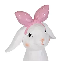 Northlight 8" Bunny Bust With Hair Bow Easter Figurine