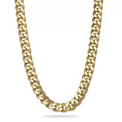 Mens 14K Gold 24 Inch Curb Chain Necklace