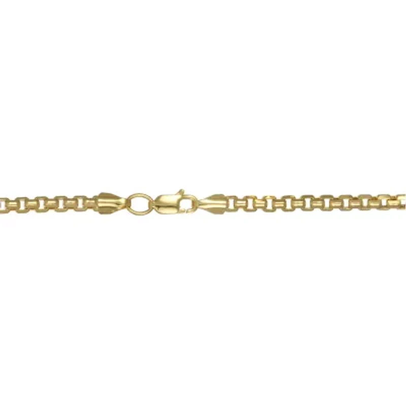 Unisex Adult 14K Gold 22 Inch Box Chain Necklace