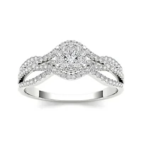 CT.T.W. Natural Diamond 10K White Gold Engagement Ring
