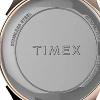 Timex Womens Rose Goldtone Leather Strap Watch Tw2t66500jt