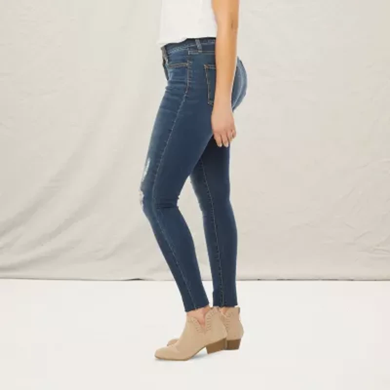 a.n.a Womens Mid Rise Ripped Jegging