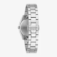 Bulova Surveyor Womens Diamond Accent Silver Tone Stainless Steel Bracelet Watch 96p229