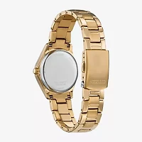 Citizen Womens Crystal Accent Gold Tone Stainless Steel Bracelet Watch Fe1147-79p