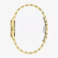Bulova Crystal Womens Crystal Accent Gold Tone Stainless Steel Bracelet Watch 98l306
