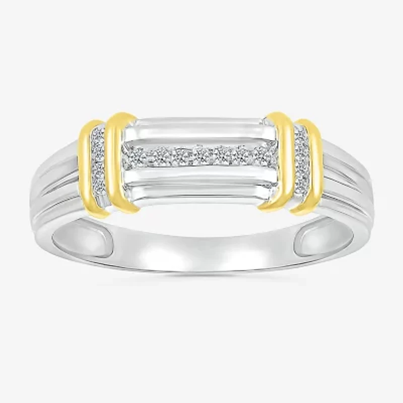 5.10mm Unisex Adult 1/4 CT. T.W. Natural White Diamond 10K Two Tone Gold Marquise Halo Side Stone Ring Set