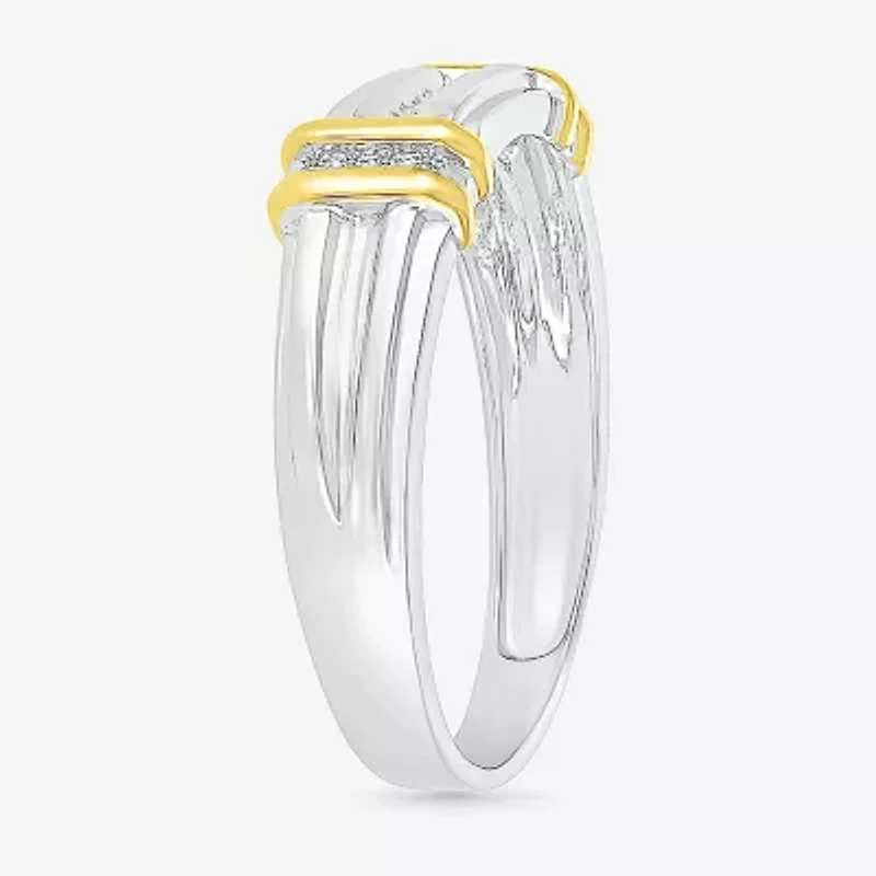 5.10mm Unisex Adult 1/4 CT. T.W. Natural White Diamond 10K Two Tone Gold Marquise Halo Side Stone Ring Set