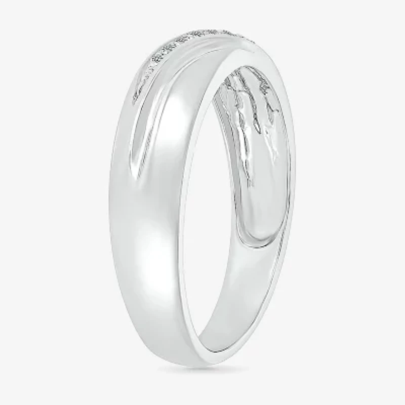 4.65mm Unisex Adult 1/4 CT. T.W. Natural White Diamond 10K White Gold Marquise Side Stone Wedding Ring Set