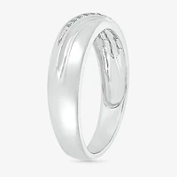 4.65mm Unisex Adult 1/4 CT. T.W. Natural White Diamond 10K White Gold Marquise Side Stone Wedding Ring Set