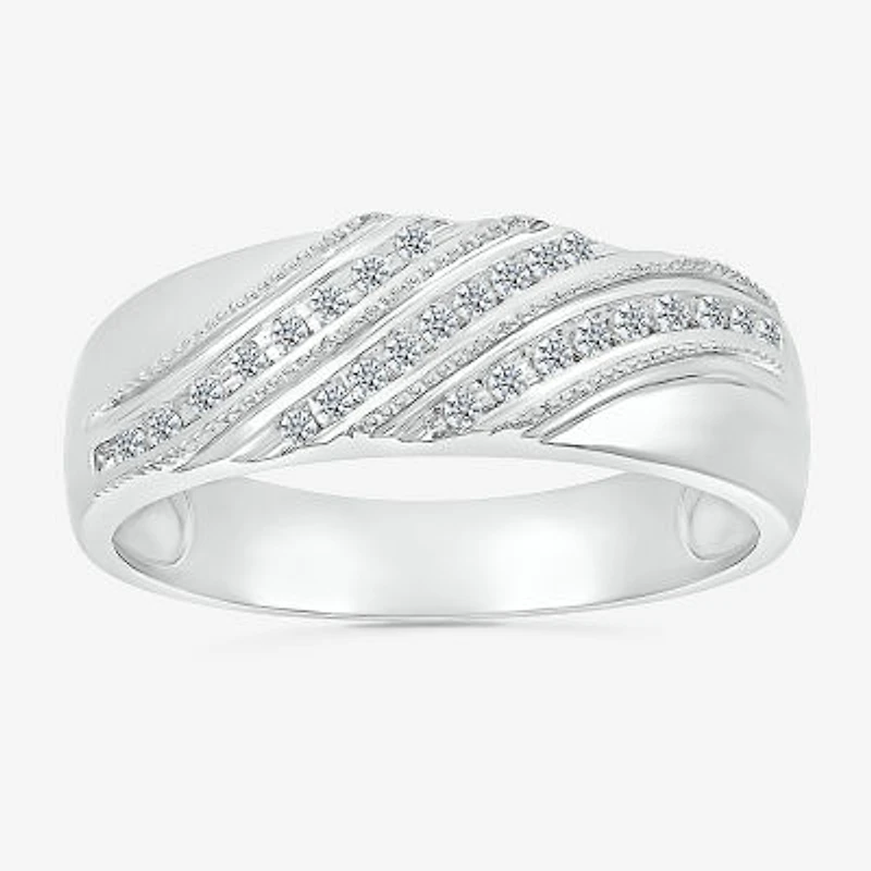 5.20mm Unisex Adult 1/3 CT. T.W. Natural White Diamond 10K White Gold Marquise Halo Side Stone Ring Set