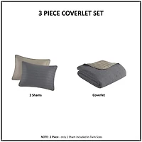 Madison Park Cameron 3-pc. Reversible Hypoallergenic Quilt Set