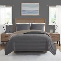 Madison Park Cameron 3-pc. Reversible Hypoallergenic Quilt Set
