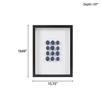 INK+IVY Indigo Shells Sea Urchin Shadow Box Art
