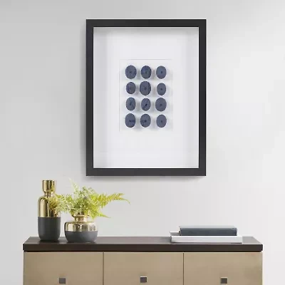 INK+IVY Indigo Shells Sea Urchin Shadow Box Art