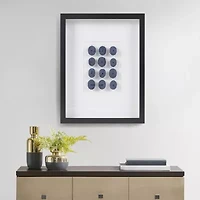INK+IVY Indigo Shells Sea Urchin Shadow Box Art