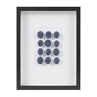 INK+IVY Indigo Shells Sea Urchin Shadow Box Art