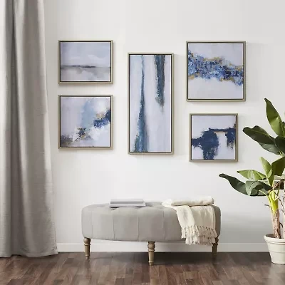 INK+IVY Blue Drift 5-pc. Framed Wall Art Sets