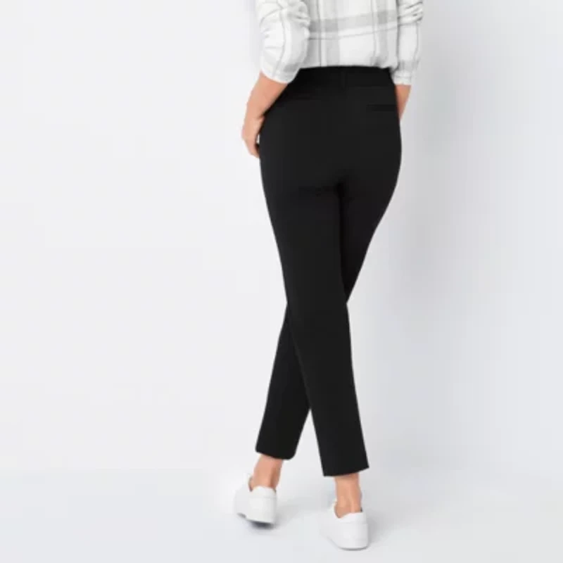 Liz Claiborne Emma Ponte Womens Ankle Mid Rise Pant