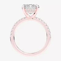 G-H / Si1-Si2 Womens 4 1/4 CT. T.W. Lab Grown White Diamond 14K Rose Gold Side Stone Engagement Ring