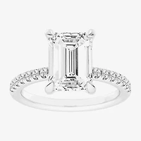 G-H / Si1-Si2 Womens 4 1/4 CT. T.W. Lab Grown White Diamond 14K Gold Side Stone Engagement Ring
