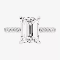 G-H / Si1-Si2 Womens 4 1/4 CT. T.W. Lab Grown White Diamond 14K Gold Side Stone Engagement Ring