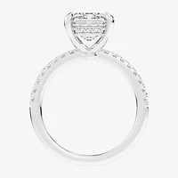 G-H / Si1-Si2 Womens 4 1/4 CT. T.W. Lab Grown White Diamond 14K Gold Side Stone Engagement Ring