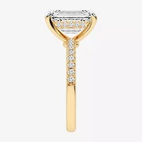 G-H / Si1-Si2 Womens 4 1/4 CT. T.W. Lab Grown White Diamond 14K Gold Side Stone Engagement Ring