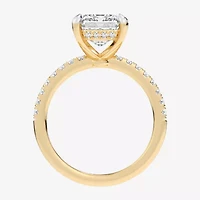 G-H / Si1-Si2 Womens 4 1/4 CT. T.W. Lab Grown White Diamond 14K Gold Side Stone Engagement Ring