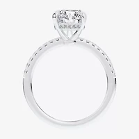 (G-H / Si1-Si2 Womens 4 1/4 CT. T.W. Lab Grown White Diamond 14K Gold Pear Side Stone Engagement Ring