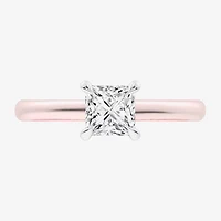 G-H / Si1-Si2) Womens 1 1/ CT. T.W. Lab Grown White Diamond 14K Rose Gold Solitaire Engagement Ring