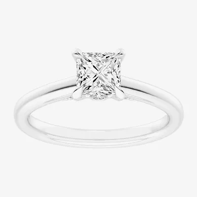 G-H / Si1-Si2) Womens 1 1/ CT. T.W. Lab Grown White Diamond 14K Gold Solitaire Engagement Ring