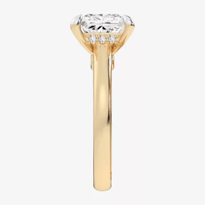 G-H / Si1-Si2) Womens 1/ CT. T.W. Lab Grown White Diamond 14K Gold Solitaire Engagement Ring