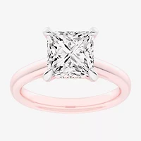 (G-H / Si1-Si2) Womens 3 1/4 CT. T.W. Lab Grown White Diamond 14K Rose Gold Solitaire Engagement Ring