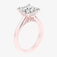 (G-H / Si1-Si2) Womens 3 1/4 CT. T.W. Lab Grown White Diamond 14K Rose Gold Solitaire Engagement Ring