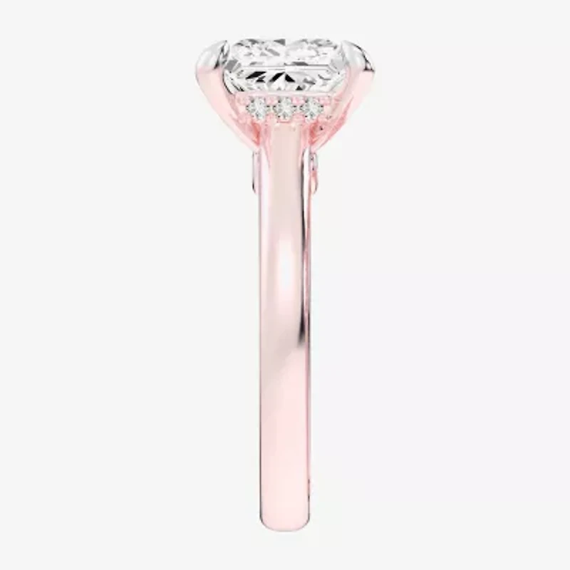 (G-H / Si1-Si2) Womens 3 1/4 CT. T.W. Lab Grown White Diamond 14K Rose Gold Solitaire Engagement Ring