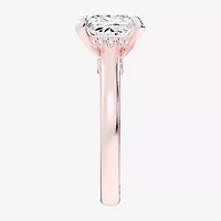 (G-H / Si1-Si2) Womens 3 1/4 CT. T.W. Lab Grown White Diamond 14K Rose Gold Solitaire Engagement Ring