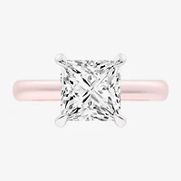 (G-H / Si1-Si2) Womens 3 1/4 CT. T.W. Lab Grown White Diamond 14K Rose Gold Solitaire Engagement Ring