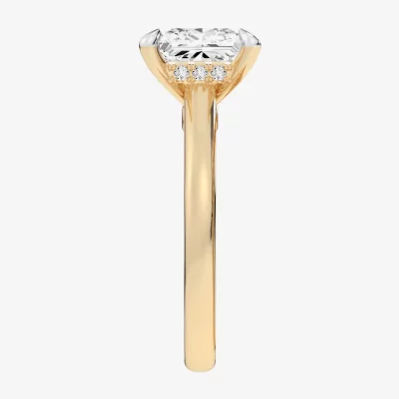 (G-H / Si1-Si2) Womens 2 1/5 CT. T.W. Lab Grown White Diamond 14K Gold Solitaire Engagement Ring