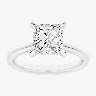 (G-H / Si1-Si2) Womens 2 1/5 CT. T.W. Lab Grown White Diamond 14K Gold Solitaire Engagement Ring