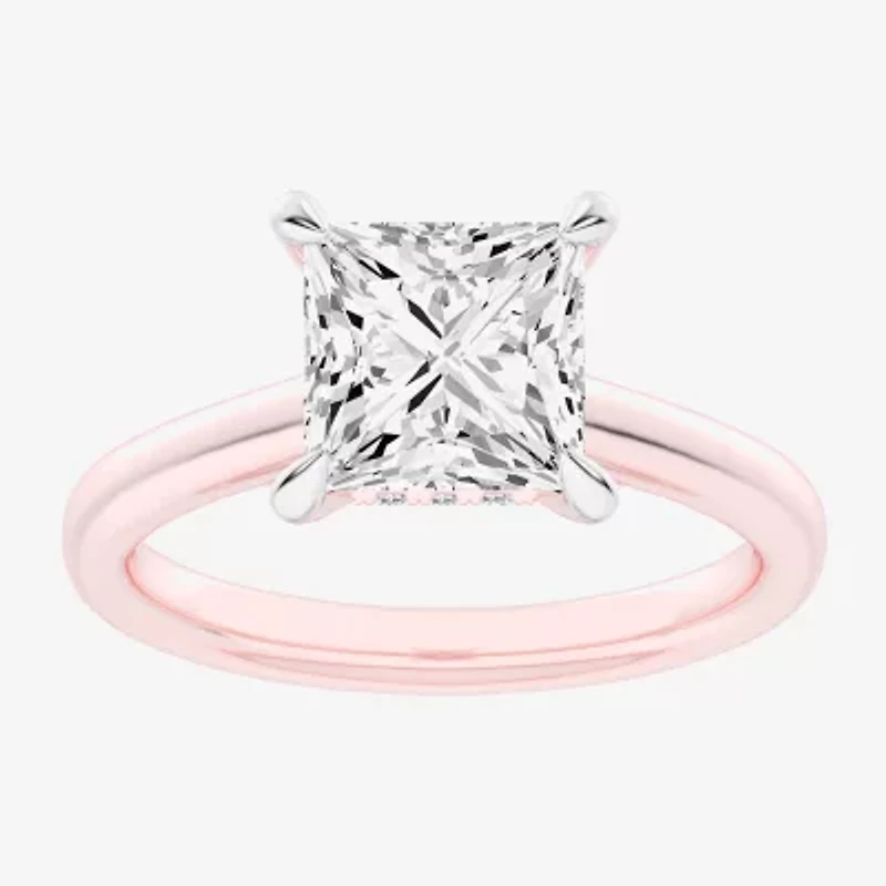 (G-H / Si1-Si2) Womens 2 1/5 CT. T.W. Lab Grown White Diamond 14K Rose Gold Solitaire Engagement Ring