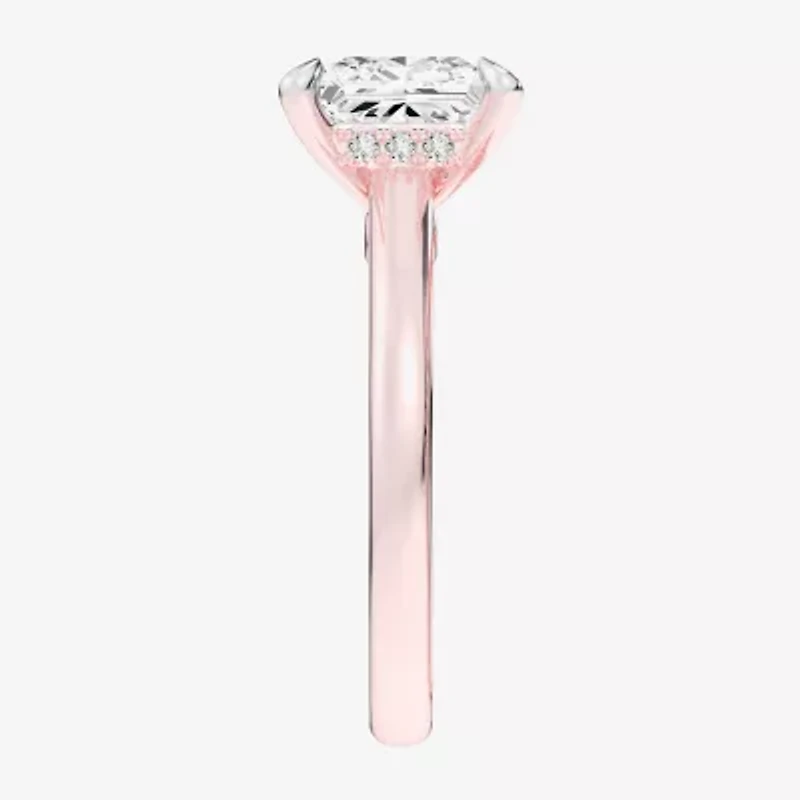 (G-H / Si1-Si2) Womens 2 1/5 CT. T.W. Lab Grown White Diamond 14K Rose Gold Solitaire Engagement Ring