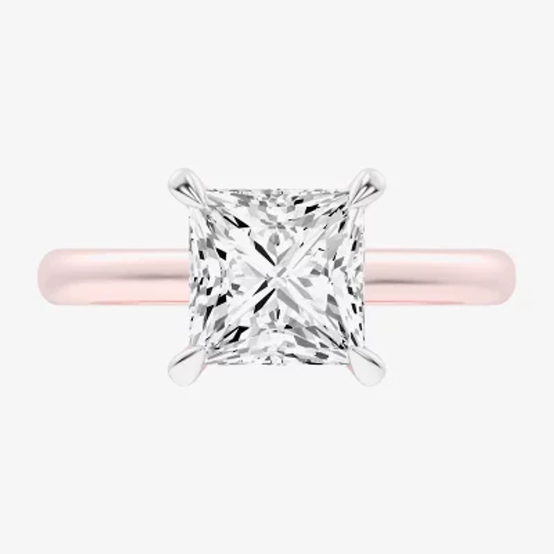 (G-H / Si1-Si2) Womens 2 1/5 CT. T.W. Lab Grown White Diamond 14K Rose Gold Solitaire Engagement Ring