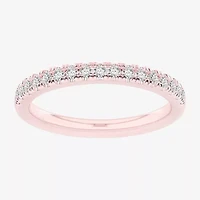 G-H / Si1-Si2) Womens 1/4 CT. T.W. Lab Grown White Diamond 14K Rose Gold Wedding Band