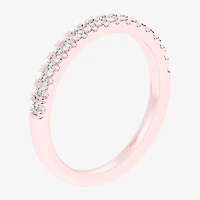 G-H / Si1-Si2) Womens 1/4 CT. T.W. Lab Grown White Diamond 14K Rose Gold Wedding Band