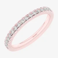 G-H / Si1-Si2) Womens 1/4 CT. T.W. Lab Grown White Diamond 14K Rose Gold Wedding Band
